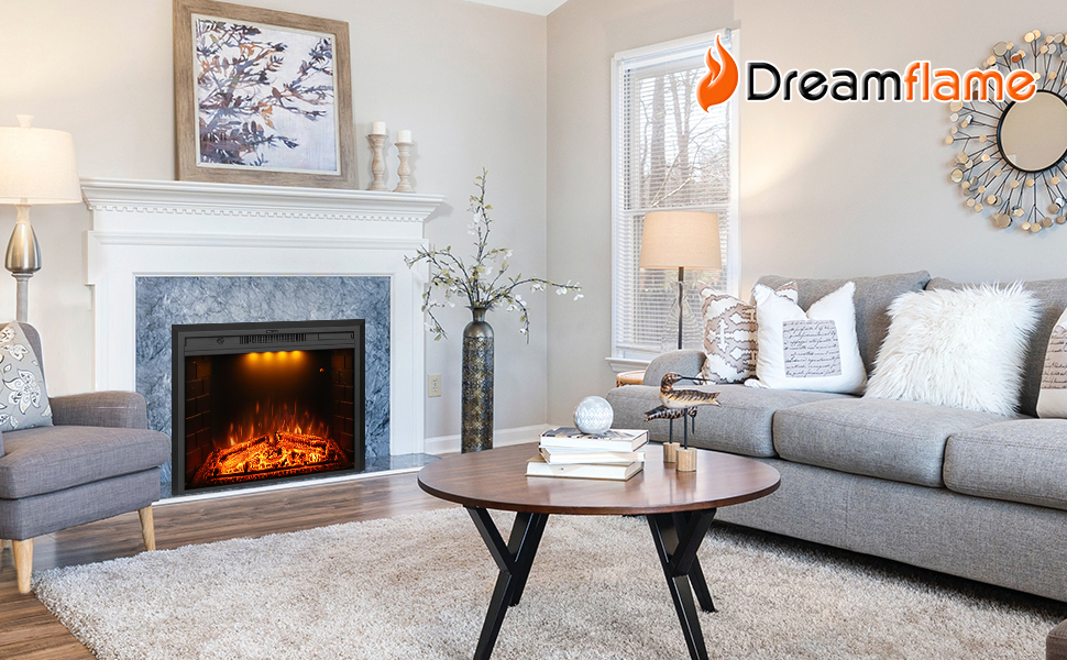 Amazon.com: Dreamflame 40 inch Wide Electric Fireplace, Wall